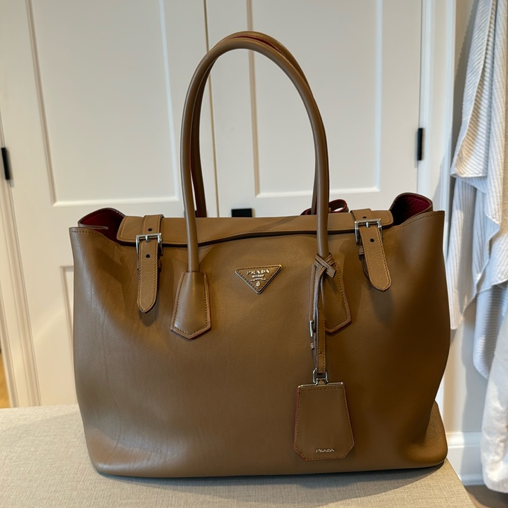 Prada Saffiano top handle large bag